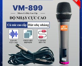 Micro Có Dây Cao Cấp JB11 VM 899 - Micro Karaoke Nhỏ Gọn Thiết Kế Sang Trọng Dây Kết Nối Dài 6M