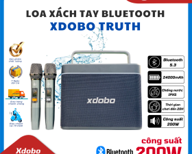 Loa Xách Tay Bluetooth Cao Cấp Xdobo Truth, Công Suất 200W Mạnh Mẽ, Công Nghệ Kháng Nước IPX5