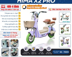 Xe Đạp Điện X2Pro Khóa Smartkey Thông Minh Kết Hợp Thẻ Từ, Tốc Độ 35-45km/h Sạc Đầy Đi Được 50-70km