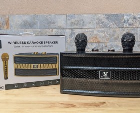 Loa Karaoke Bluetooth YS 202 - Tặng Kèm 2 Micro Không Dây SẠC TỰ ĐỘNG