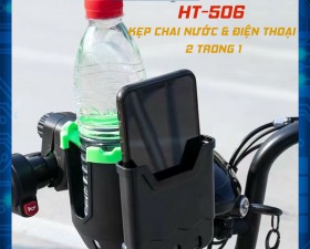 HT-506 Cốc giữ chai nước + điện thoại gắn Xe Đạp Xe Đạp xe tay ga xe máy