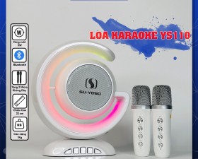 Loa Bluetooth YS110 - Tặng Kèm 2 Micro Không Dây, Hỗ Trợ Kết Nối Bluetooth. AUX