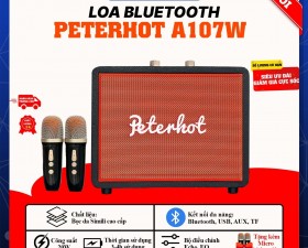 Loa Xách Tay Peterhot A107W - Nhỏ Gọn Kết Nối Bluetooth Tiện Lợi Bọc Da Sang Trọng Âm Thanh Sắc Nét