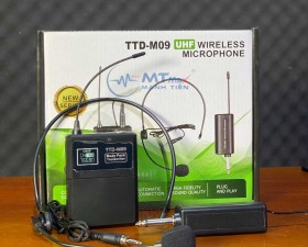 Micro Không Dây Đeo Tai TTD M09 UHF Dùng Cho Amply Loa Kéo, Mixer Loa Trợ Giảng 1 Kênh