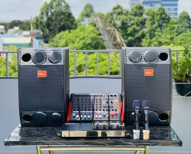 Dàn Karaoke Cặp Loa 3 tấc + Mixer F88Pro + Micro Bóng Đèn Tube MTMAX M2Pro - Tặng 10M Dây