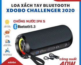 Loa Xách Tay Bluetooth Xdobo Challenger 2020 Công Suất 40W, Bluetooth 5.3, Công Nghệ Chống Nước IPX5