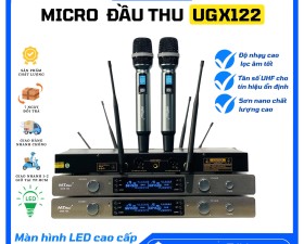 Micro Đầu Thu Cao Cấp Chính Hãng MTMAX UGX122 Sóng UHF, Chất Âm Trong Trẻo, Sơn Phủ Nano