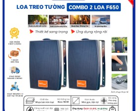 Combo 2 Loa Treo Tường F650 Kích Thước Nhỏ Gọn