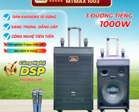 Loa Kéo Karaoke Cao Cấp MTMAX 1003 Hệ Thống Bass 40, 1 Trung,1 Treble,  Công Suất Cực Đại 1000W