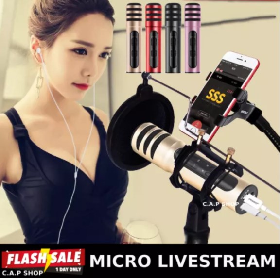 Micro thu âm C7 - Mic thu âm cao cấp không cần soundcard - Thu âm, livestream, karaoke online