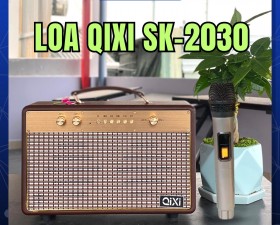 Loa Bluetooth Qixi SK2030 kèm 1 Micro Không Dây - Loa Xách Tay Sang Trọng, Pin Cao, Bass Mạnh
