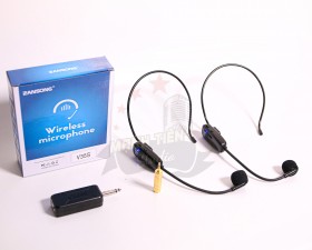 Bộ 2 micro không dây đeo tai Zansong V35S - Phù hợp cho mọi thiết bị, hỗ trợ thuyết trình, giảng dạy