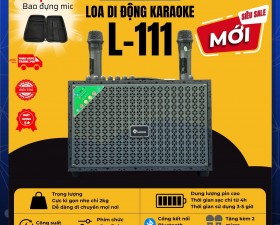 Loa Di Động Karaoke LEONG L111, Bass 20 cao cấp Sang Trọng