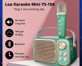 Loa Karaoke Bluetooth YS104 Kèm 1 Micro Không Dây - Nhỏ Gọn Âm Thanh Hay Trầm Ấm