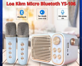 Loa Karaoke Mini YS106 Kèm 2 Micro Không Dây - Thiết Kế Cổ Điển Sang Trọng