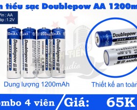 Combo 4 pin sạc AA 1200mAh cao cấp thương hiệu Doublepow