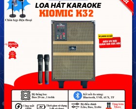 Loa Karaoke Kiomic K32 - Loa Xách Tay Bluetooth Cao Cấp Giá Rẻ Tặng Kèm 2 Micro Không Dây
