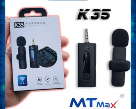 Micro không dây K35 lọc ồn thông minh kết nối jack 3.5 đa dụng