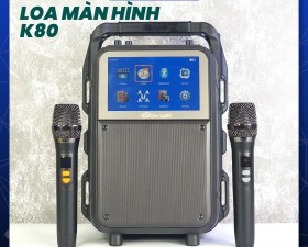 Loa Màn Hình Karaoke K80 - Pin 3000mAh Kèm 2 Micro Âm Thanh Sống Động