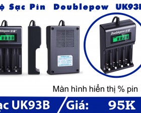 Bộ sạc pin đa năng Doublepow DP-UK93B, Sạc 4 pin có hiển thị dung lượng pin