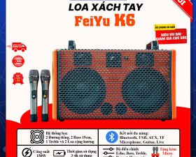 Loa Bluetooth K6 - Loa Karaoke Cao Cấp Giá Rẻ, Âm Thanh Sống Động Chất Lượng, Âm Bass Trầm Sâu Chắc