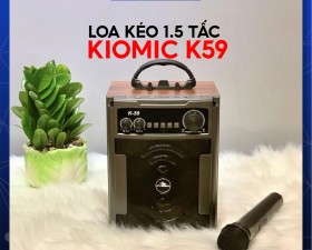 Loa kéo 1.5 tấc Kiomic K59 - Hỗ trợ kết nối Bluetooth,USB