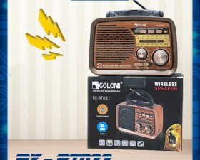 Đài FM RX-BT033 phong cách cổ điển âm thanh to rõ hỗ trợ nghe nhạc qua bluetooth thẻ nhớ usb