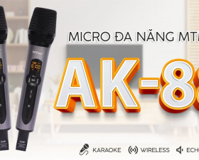 Siêu phẩm Micro không dây karaoke AK-88 bắt tiếng cực nhạy tích hợp sẵn echo vang