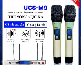 Micro Đầu Thu Lớn SHURAE UGS M9 - Siêu Phẩm Micro Karaoke 4 Râu Bắt Sóng Xa Đến 100m